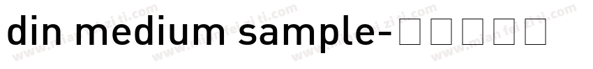 din medium sample字体转换